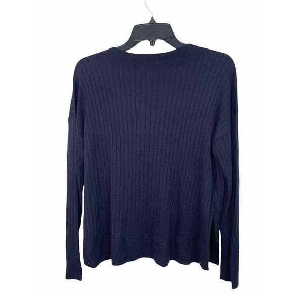 Treasure & Bond Navy Knit V-neck Long Sleeve Sweater Size XS NEW - Picture 6 of 6